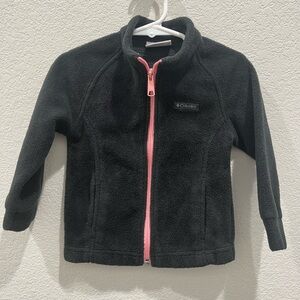 Columbia Infant Black Fleece Full Zip Jacket -  Baby Girl 18-24m